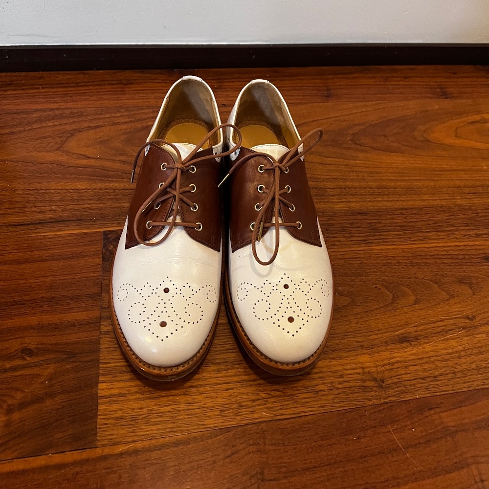 The Office of Angela Scott Mr Presley Cognac & White Oxford
